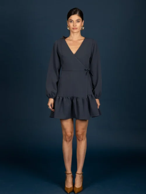chaton cukagrAmy frill dress (Indigo)