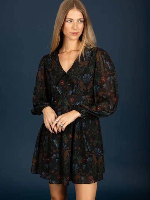 chaton cukagr Ennui chiffon short dress2