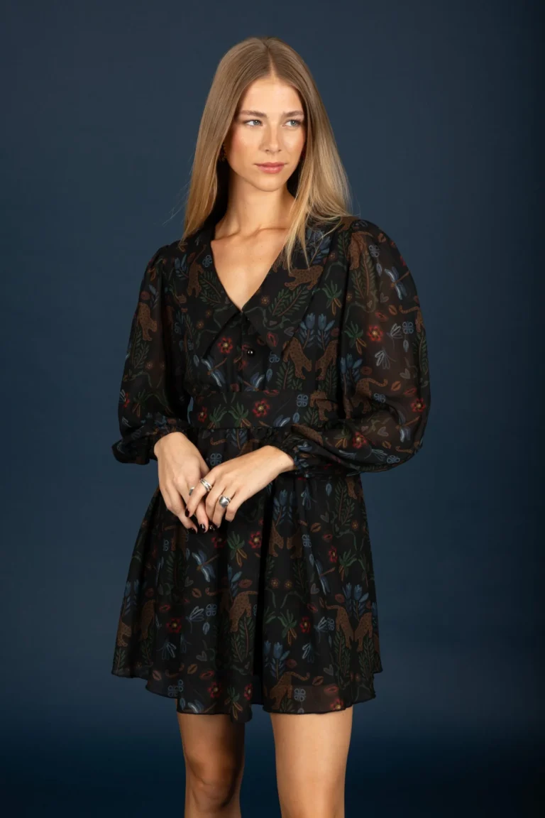 chaton cukagr Ennui chiffon short dress2