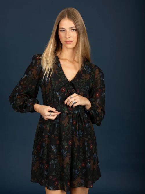 chaton cukagr Ennui chiffon short dress4