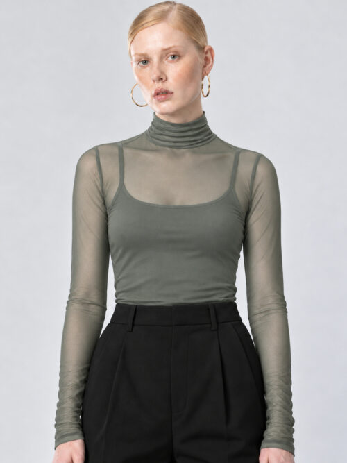 mesh khaki closeup
