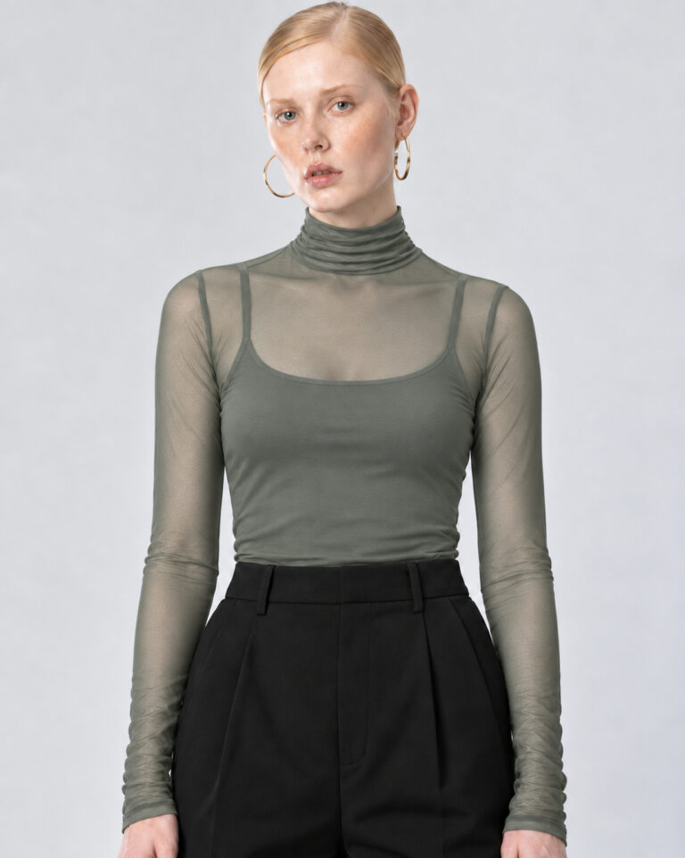 mesh khaki closeup
