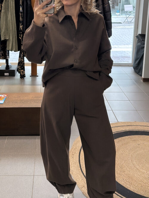 moutaki denim cukagr totallook καφε
